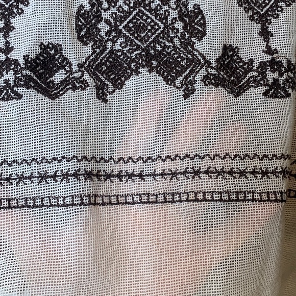 Gimmicks by BKE | Plaid Beaded Embroidered Mesh Long Sleeve Button Down Shirt S - Picture 14 of 17